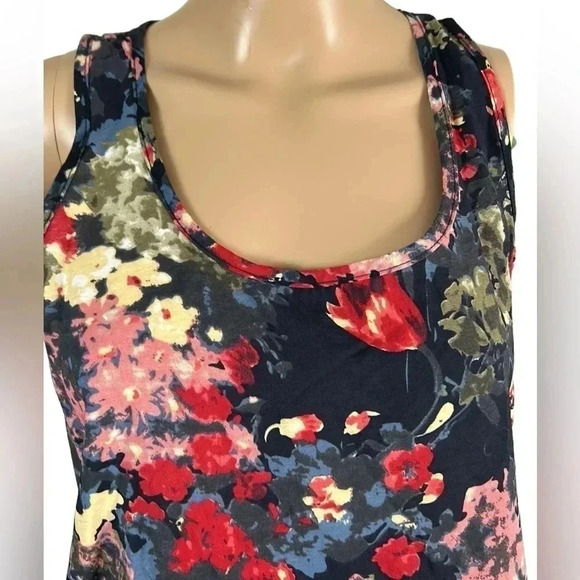 LOUVE blouse SMALL,boho,cottage core,Peplum,scoop neck,loose fit,🇨🇦,sleeveless - Picture 2 of 15